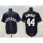 Houston Astros #44 Yordan Alvarez Black Puhics Lights Out Limited Stitched Jersey