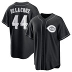 Cincinnati Reds #44 Elly De La Cruz Black Puhics Lights Out Limited Stitched Jersey