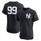 New York Yankees #99 Aaron Judge Navy Puhics Alternate 2 Elite Jersey