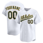 Custom Oakland Athletics White Puhics Home Limited Jersey