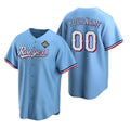 Custom Texas Rangers Active Player Blue Puhics 2023 World Series Stitched Jersey