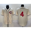 Chicago Cubs #4 Pete Crow-Armstrong Cream Puhics Field of Dreams Cool Base Stitched Jersey