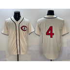 Chicago Cubs #4 Pete Crow-Armstrong Cream Puhics Field of Dreams Cool Base Stitched Jersey