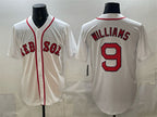 Boston Red Sox #9 Ted Williams White Puhics Cool Base Stitched Jersey