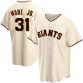 San Francisco Giants #31 LaMonte Wade Jr Cream Puhics 2021 Replica Home Jersey