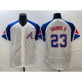 Atlanta Braves #23 Michael Harris II White Puhics 2023 City Connect Flex Base Stitched Jersey