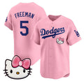 Los Angeles Dodgers #5 Freddie Freeman Pink Puhics 2025 Hello Kitty Vapor Limited Stitched Jersey
