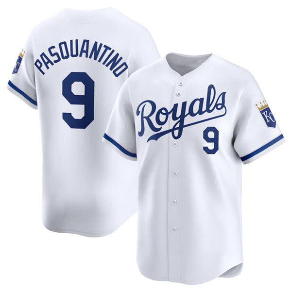 Kansas City Royals #9 Vinnie Pasquantino White Puhics 2024 Home Limited Stitched Jersey