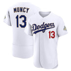 Los Angeles Dodgers #13 Max Muncy White Puhics 2026 Gold Collection Authentic Jersey