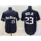 San Diego Padres #23 Fernando Tatis Jr. Black Puhics Gothic Edition Vapor Limited Stitched Jersey