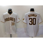 San Diego Padres #30 Eric Hosmer White Puhics Stitched Cool Base Jerseys
