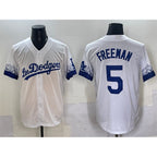 Los Angeles Dodgers #5 Freddie Freeman White Puhics City Connect Cool Base Stitched Jersey