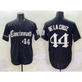 Cincinnati Reds #44 Elly De La Cruz Black Puhics 'Gothic Queen City Edition' Vapor Premier Limited Stitched Jersey