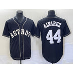 Houston Astros #44 Yordan Alvarez Black Puhics Cool Base Stitched Jersey