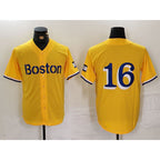 Boston Red Sox #16 Jarren Duran Gold Puhics City Connect Stitched Jersey