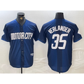 Detroit Tigers #35 Justin Verlander Navy Puhics 2024 City Connect Cool Base Limited Stitched Jersey
