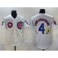 Chicago Cubs #4 Pete Crow-Armstrong White Puhics 2025 Tokyo Series Limited Stitched Jersey