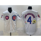 Chicago Cubs #4 Pete Crow-Armstrong White Puhics 2025 Tokyo Series Limited Stitched Jersey