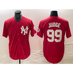 New York Yankees #99 Aaron Judge Red Puhics Fashion Cool Base Jersey
