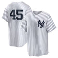 New York Yankees #45 Gerrit Cole White Puhics Home Replica Player Name Jersey