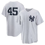 New York Yankees #45 Gerrit Cole White Puhics Home Replica Player Name Jersey