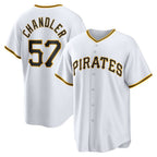 Pittsburgh Pirates #57 Bubba Chandler White Puhics Home Replica Jersey