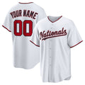 Custom Washington Nationals White Puhics Home Replica Jersey