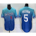 Los Angeles Dodgers #5 Freddie Freeman Blue Puhics 2025 City Connect Limited Stitched Jersey
