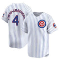 Chicago Cubs #4 Pete Crow-Armstrong White Puhics Home Limited Stitched Jersey