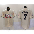 New York Yankees #7 Mickey Mantle Cream Puhics Limited Stitched Jersey 2