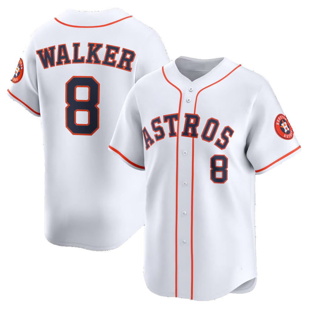 Houston Astros #8 Christian Walker White Puhics Home Limited Player Jersey