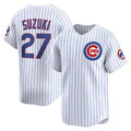 Chicago Cubs #27 Seiya Suzuki White Puhics Home Limited Player Jersey