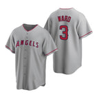 Los Angeles Angels #3 Waylor Ward Grey Puhics Cool Base Stitched Jersey