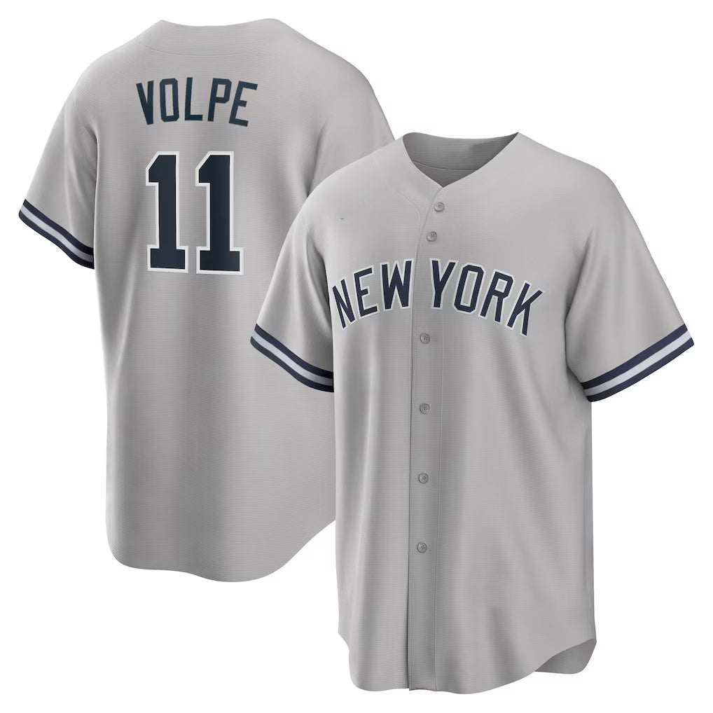 New York Yankees #11 Anthony Volpe Gray Puhics Road Replica Jersey