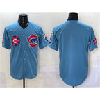 Chicago Cubs Blank Blue Puhics 2025 Tokyo Series 2nd Alternate Limited Stitched Jersey