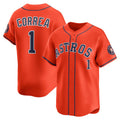 Houston Astros #1 Carlos Correa Orange Puhics Alternate Limited Player Jersey
