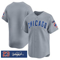 Chicago Cubs Blank Gray Puhics 'Ryne Sandberg Tribute' Vapor Limited V3 Stitched Jersey