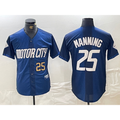 Detroit Tigers #25 Matt Manning 2024 Number Navy Puhics City Connect Cool Base Limited Stitched Jersey