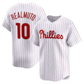 Philadelphia Phillies #10 J.T. Realmuto White Puhics Home Limited Player Jersey