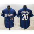 Detroit Tigers #30 Kerry Carpenter Number 2024 Navy Puhics City Connect Cool Base Limited Stitched Jersey 2