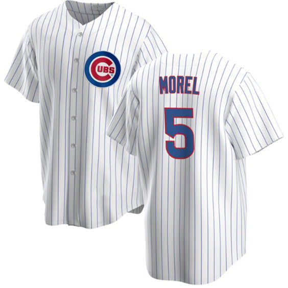 Chicago Cubs #5 Christopher Morel Chicago White Puhics Cool Base Stitched Jersey