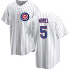 Chicago Cubs #5 Christopher Morel Chicago White Puhics Cool Base Stitched Jersey