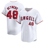 Los Angeles Angels #48 Reid Detmers White Puhics Home Limited Stitched Jersey