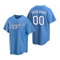 Custom Kansas City Royals Light Blue Puhics Stitched Cool Base Jersey