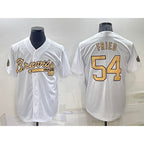 Atlanta Braves #54 Max Fried White Puhics 2022 All Star Stitched Cool Base Jersey