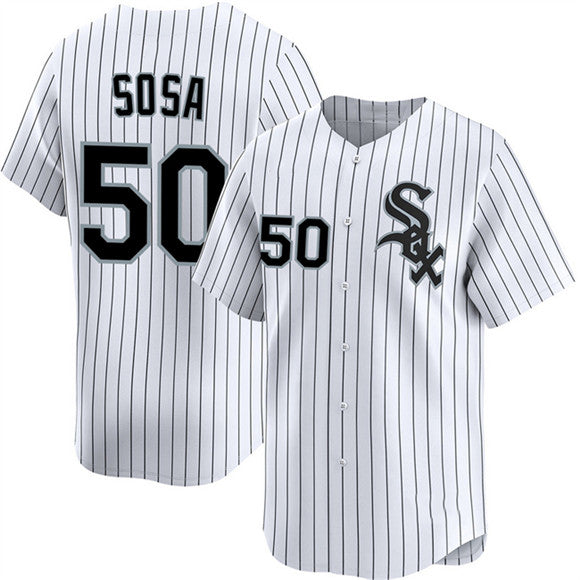 Chicago White Sox #50 Lenyn Sosa White Puhics 2025 Home Limited Stitched Jersey