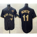 Toronto Blue Jays #11 Bo Bichette Black Gold Puhics 2025 American League Champions Limited Stitched Jersey