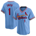 St. Louis Cardinals #1 Ozzie Smith Royal Puhics Throwback Cooperstown Limited Jersey
