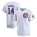 Chicago Cubs #14 Ernie Banks White Puhics Cool Base Stitched Jersey
