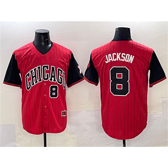 Chicago White Sox #8 Bo Jackson Red Black Puhics 2025 City Connect Limited Stitched Jersey